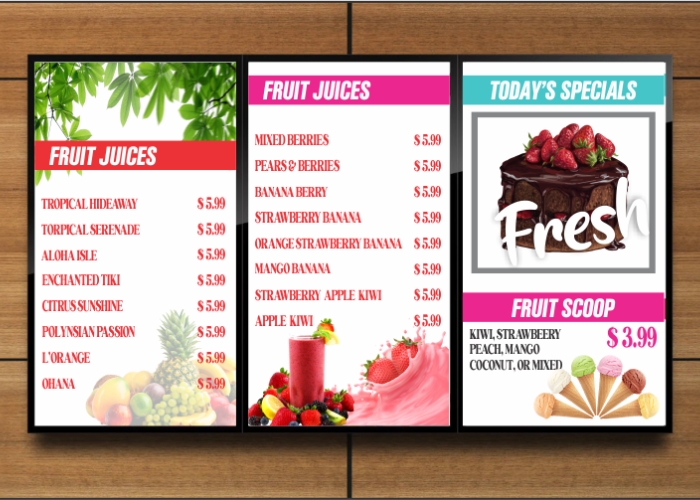 menu board