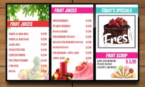 menu board